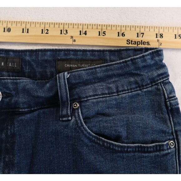 American Tall Carman Men's 35Wx35L Tapered Slim Fit Low Rise Jeans Coastal Blue - Picture 14 of 16